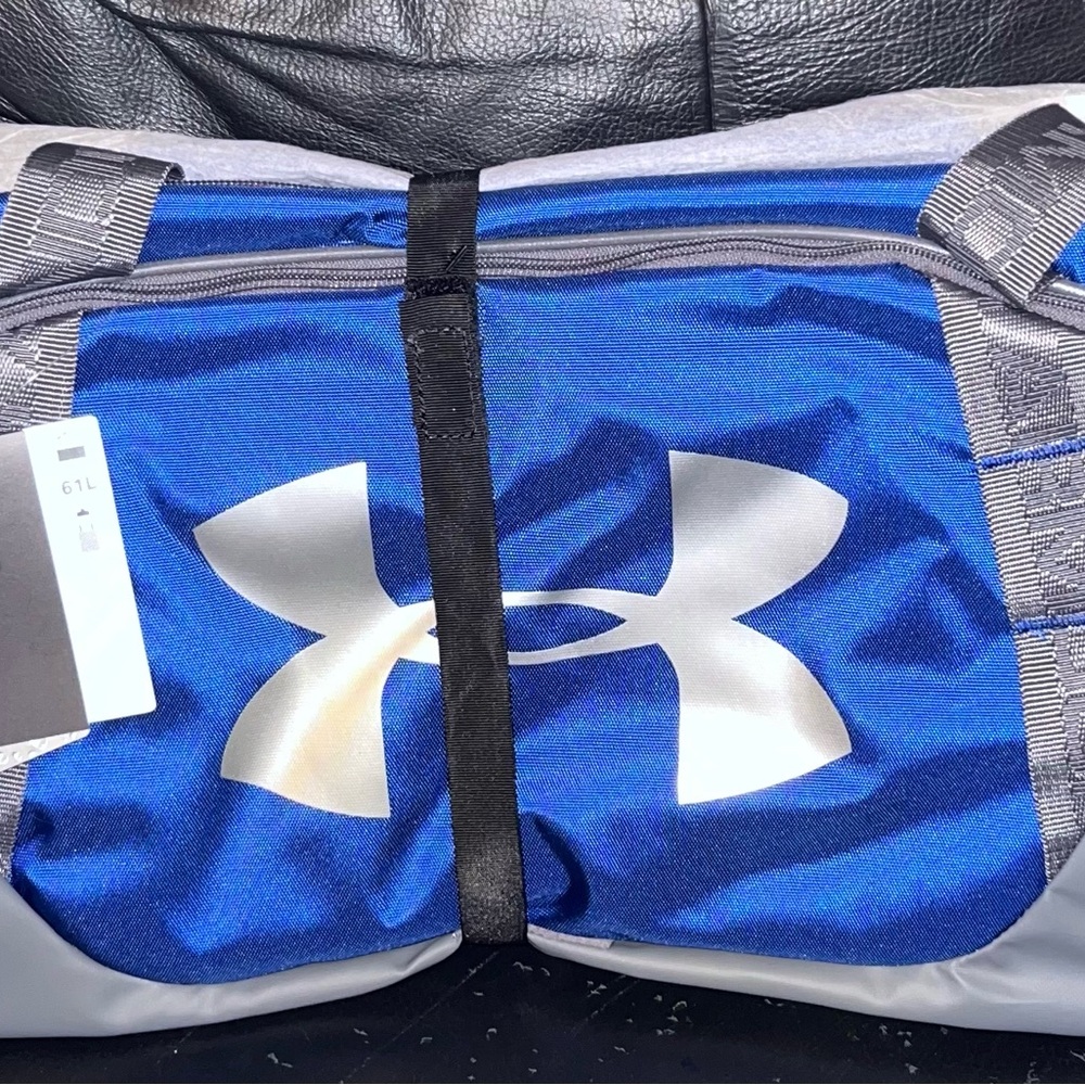 Under Armour Duffel Bag in Blue and Gray
